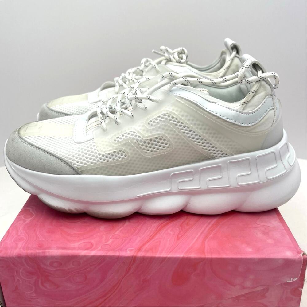 Berness Womens White Sneakers Running Shoes Trainers Chunky Sole Size 10 w/Box